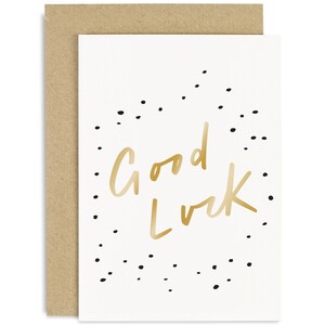 Good Luck Gold Card - Leaving Card  - New Job Card - Travelling Card - You&#39;re Leaving Card - Good Luck Card - Well Done - Cute Card