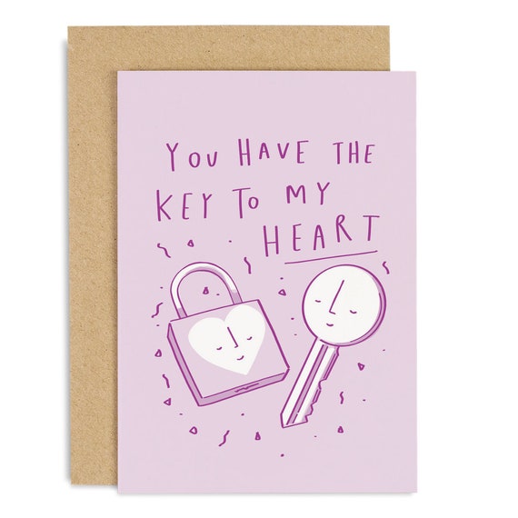 SALE: You Have the Key to Open My Heart Love Card - Etsy SALE: You Have the Key to Open My Heart Love Card - Etsy