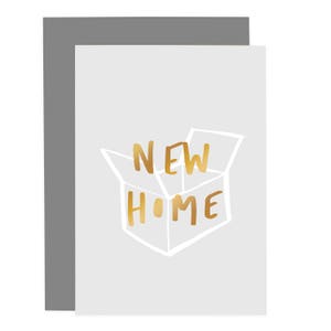 New Home Card - Blush Grey Card - Moving House Card - New Home Gift - Gold Foil Card - CC305