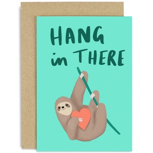 Hang In There Card - Get Better Soon Card  - Friendship Card - Hug Card - Kindness Card - Feel Better Soon Card - Sending A Hug