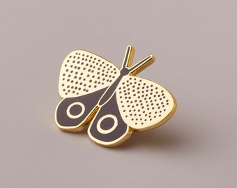 Butterfly Enamel Pin - Gold and Black Enamel Pin - Enamel Lapel Pin - Fun Enamel Pin - enamel pin - ENP137