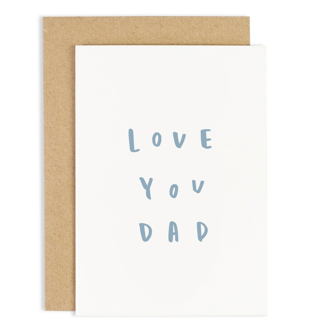Love You Dad Father's Day Card - Card for Dad - CC190 - Etsy
