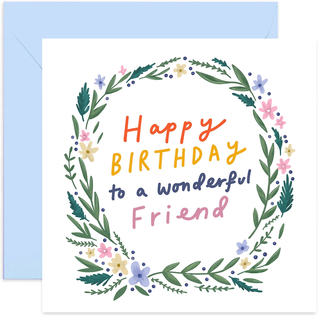 Happy Birthday to a Wonderful Friend Card - Birthday Card for Her ...