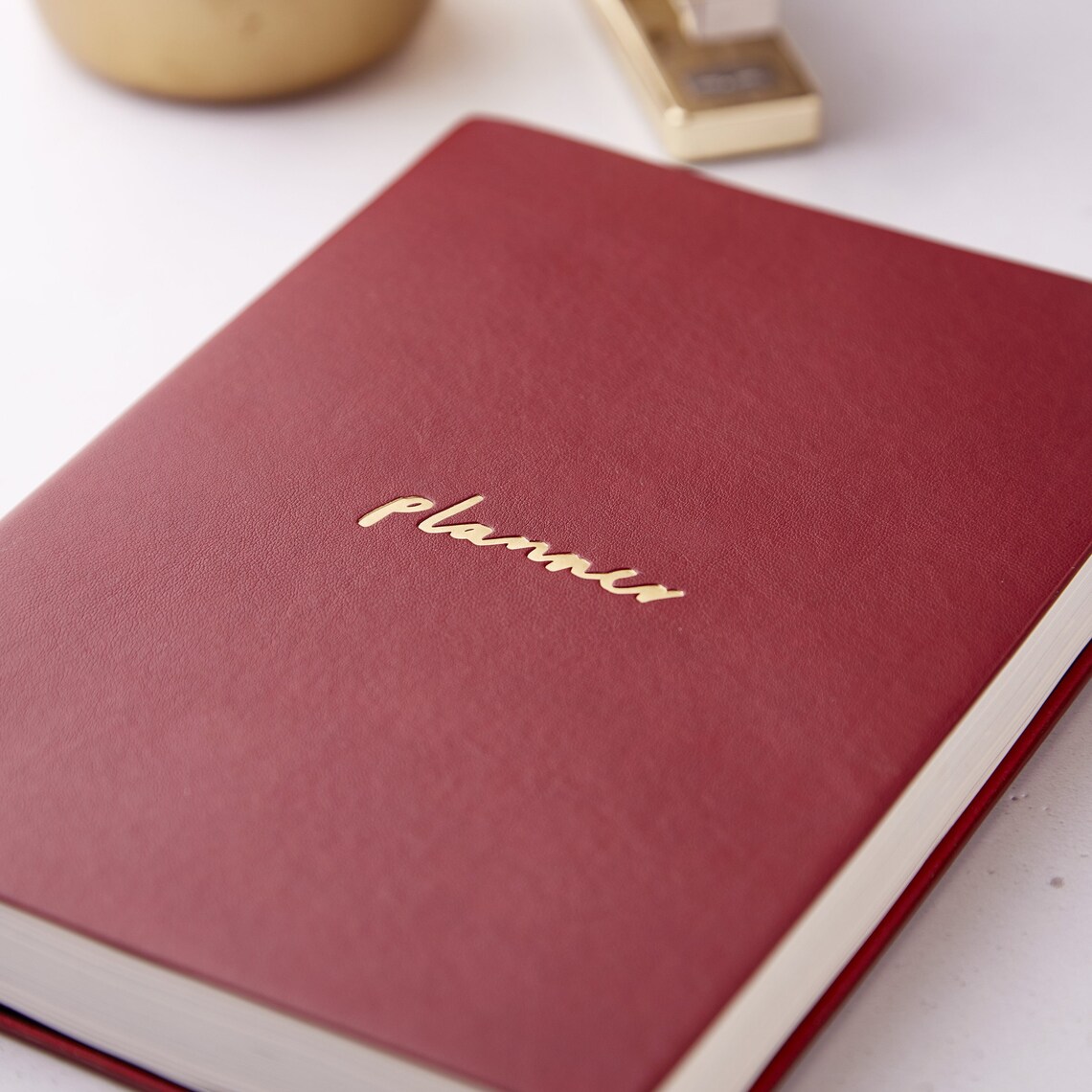 Daily Planner Book Red Red Planner Planner Daily Journal Etsy