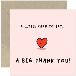 A Little Card To Say A Big Thank You Card Anniversary Card Couple Card Cute Love Card Valentines Day Card Thank you Card image 1