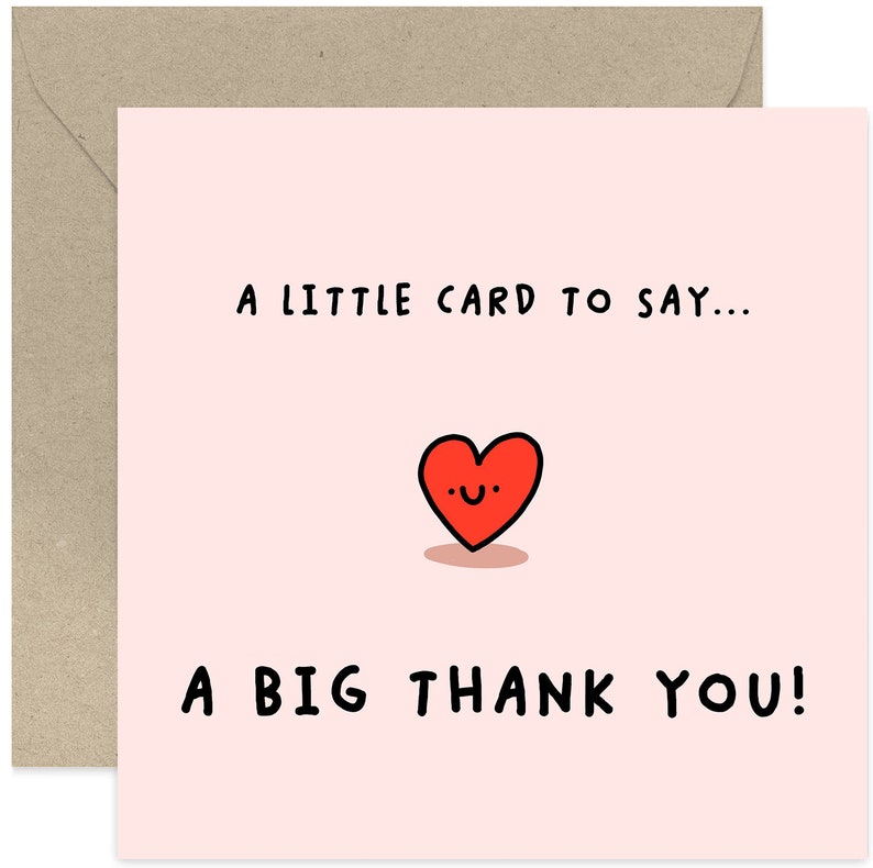 A Little Card To Say A Big Thank You Card Anniversary Card Couple Card Cute Love Card Valentines Day Card Thank you Card image 1