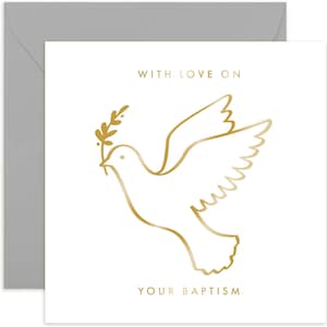 On Your Baptism Dove Card - Baptism Card - Cute Baptism Card - Card for Baptism - Baptism Card for Family - Religious Card