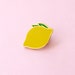 Yellow Lemon Enamel Pin - Gold and Yellow Enamel Pin - Enamel Lapel Pin - Lemon enamel pin - ENP80 