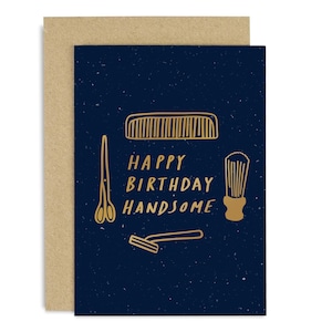 Happy Birthday Handsome Copper Card - Birthday Card - Copper Card - Handsome Quote Card - CP01