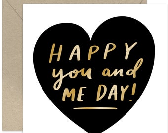 Happy You and Me Day Card - Wedding Anniversary Card - Anniversary Card - Card for Couple - Cute Card - Valentines Day - Love You Card