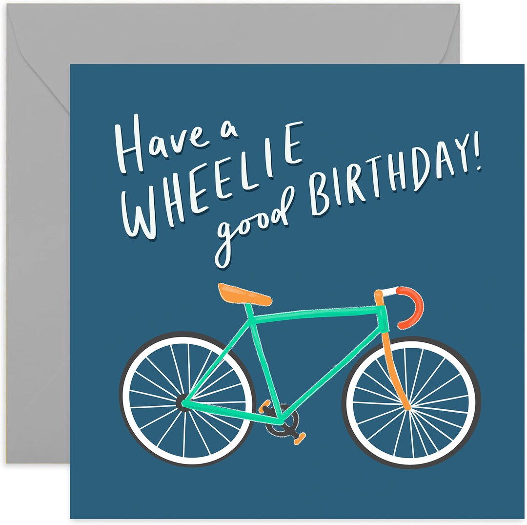 Have a Wheelie Good Birthday Card Fun Birthday Card for Him Whiskey