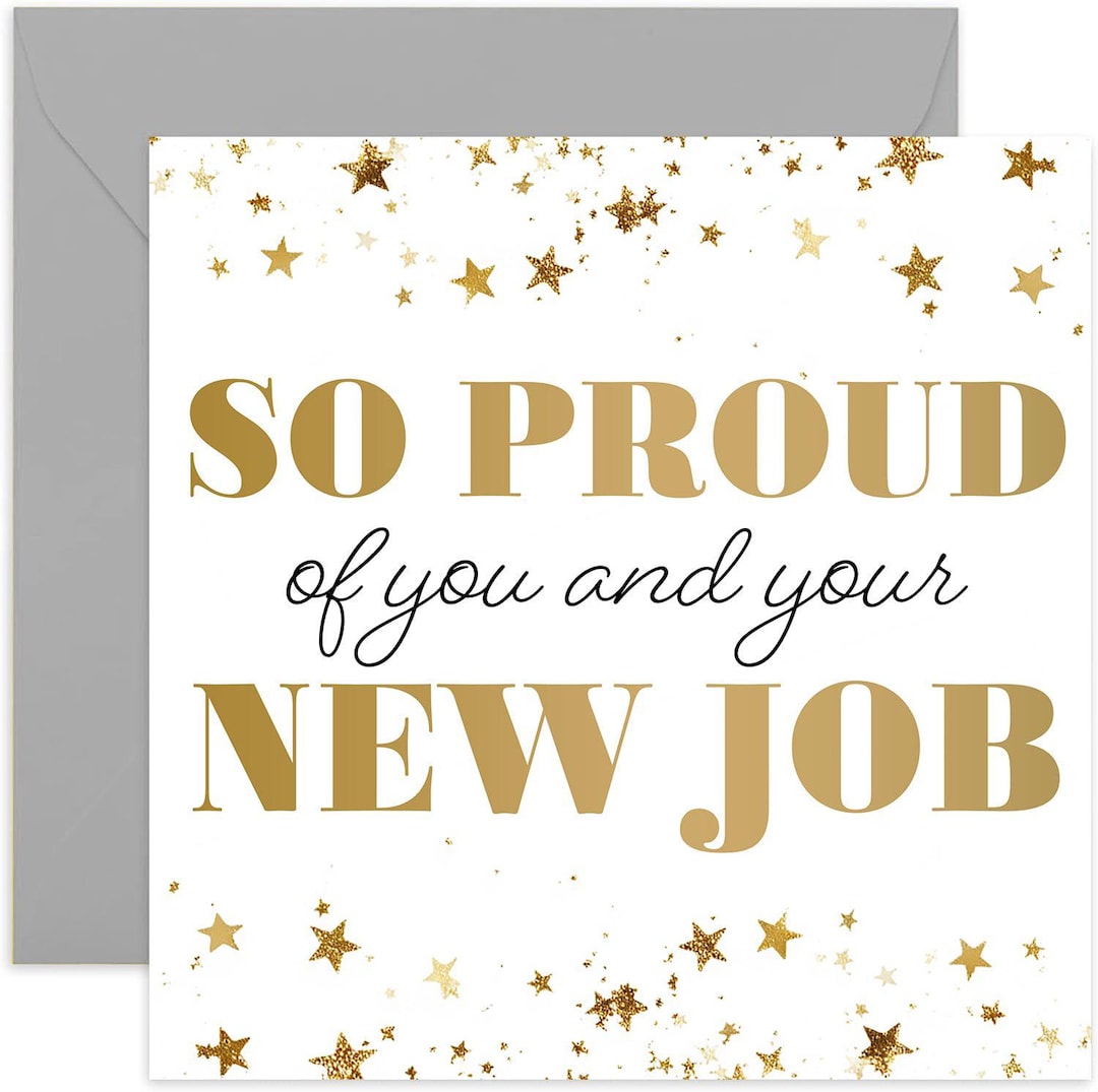 So Proud of You New Job Card for Son or Daughter - Well Done ...