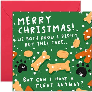 Merry Christmas From the Dog Card - Christmas Card - Holiday Card - Merry Christmas Card - Xmas Card - Seasonal Card  - Christmas - Dog Card