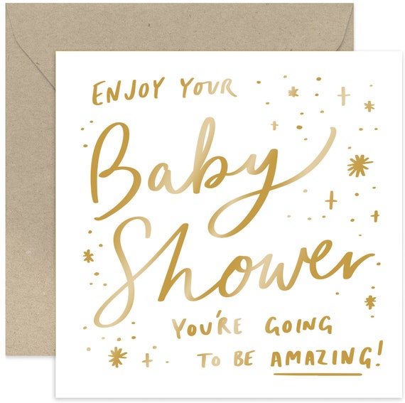 Enjoy Your Baby Shower Card - Fun New Baby Card - New Baby Greeting Card - Card For Friends And Family - Congratulations Card - New Baby