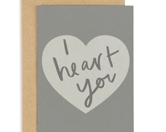 I Heart You Card - Carte de vœux valentine - CC152 - D/C