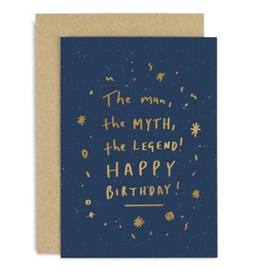 The Man, Myth, Legend Birthday Copper Card - Birthday Card - Copper Card - Father's  Day Card - CP12