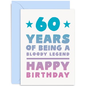 60 Years Legend Joke Card - 60th Birthday Card for Him - 60th Birthday Card - Funny 60th Birthday Card - Joke 60th Birthday - 60th Birthday