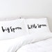 Spooning Pillow case set - 2 pillow covers - big spoon little spoon - PC03 