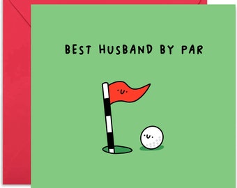 Best Husband By Par Card - Birthday Card - Funny Birthday Card - Birthday Card - Card For Him - Anniversary Card - Golf Card - Couple Card