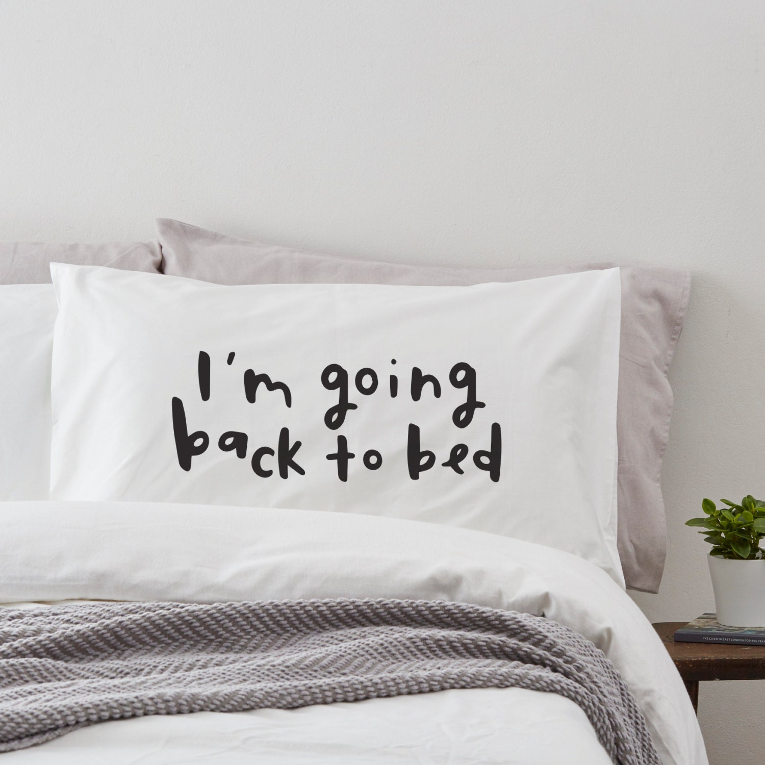 Back to bed Pillowcase fun pillow case pillow covers Etsy