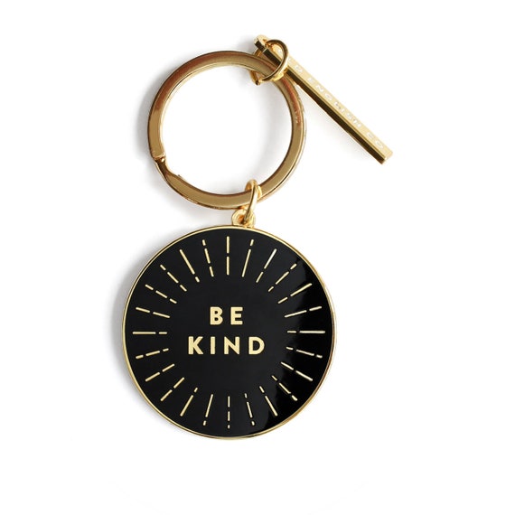 Be Kind Keychain Gold Keyring House Keyring Key Ring Gift for Her