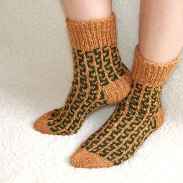 Ready to ship Socks handmade Winter accessories Thick wool socks Women socks Warm hand knitted wool socks  size EUR 37/38, US6-7, UK 4-5