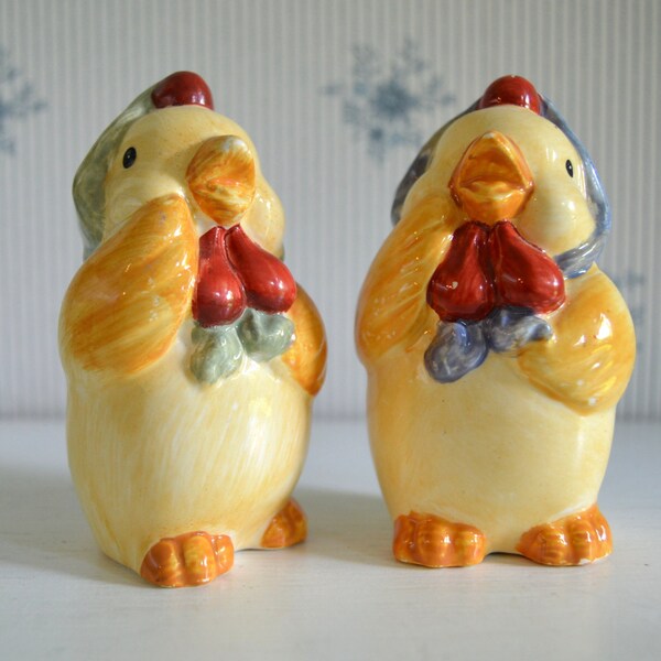 Chicken Little Salt and Pepper Shakers 1950s