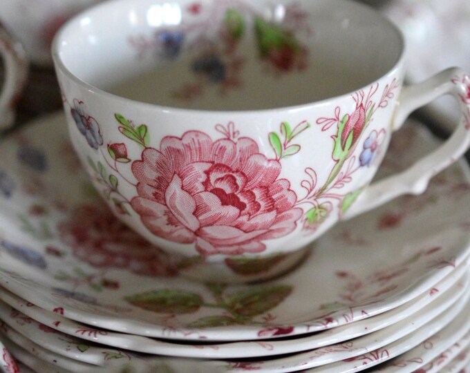 66 Piece Johnson Brothers Rose Chintz China FREE Shipping Etsy