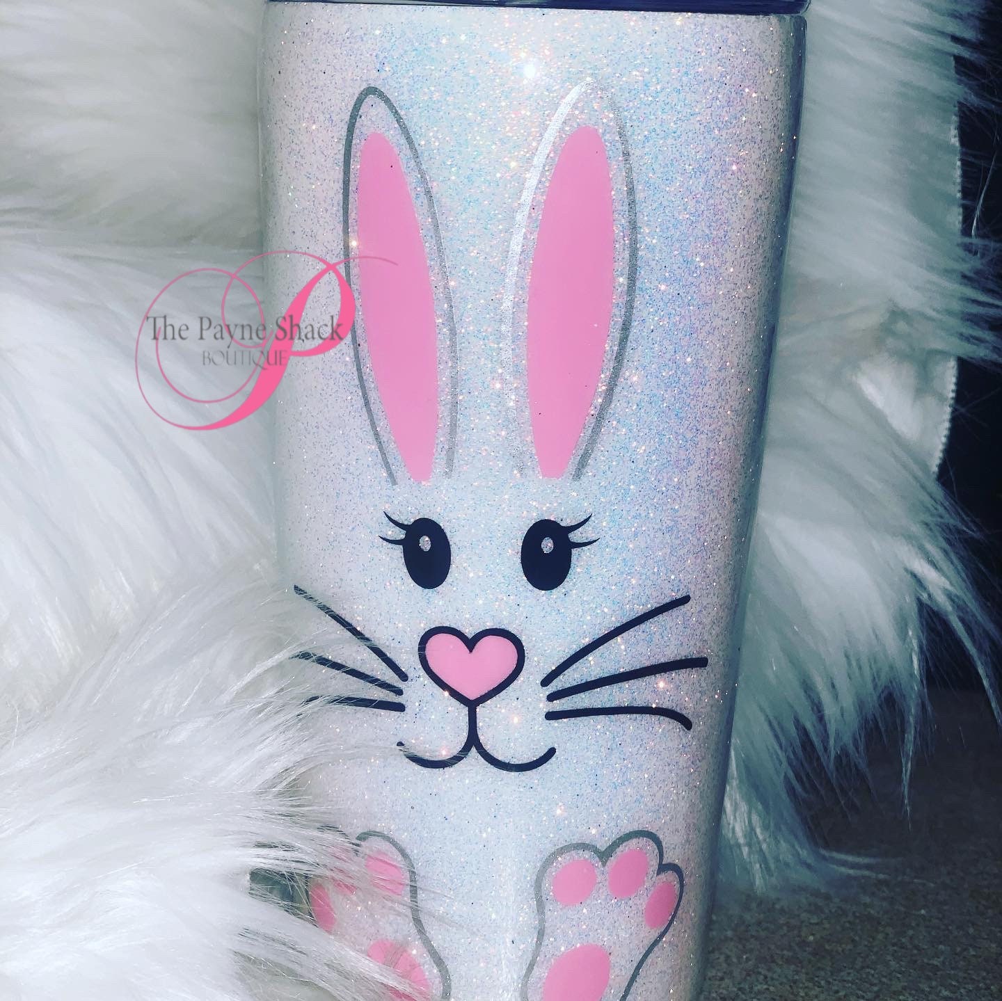 Easter Bunny Glitter Tumbler Glitter Tumbler Personalized Etsy