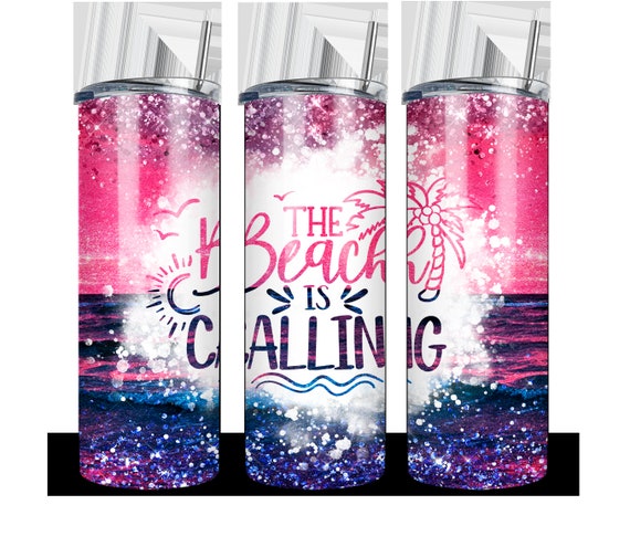 The Beach is Calling Sublimated Tumbler No Epoxy!