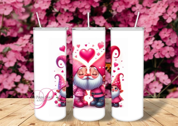 Gnomes Kissing Tumbler, Sublimated Tumbler No Epoxy!