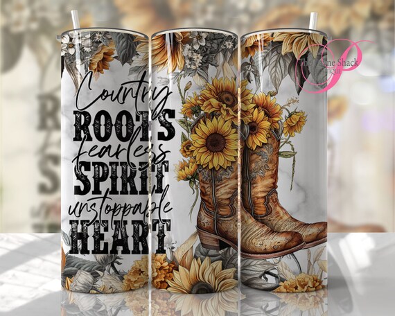 Country Roots Sublimated Tumbler No Epoxy!