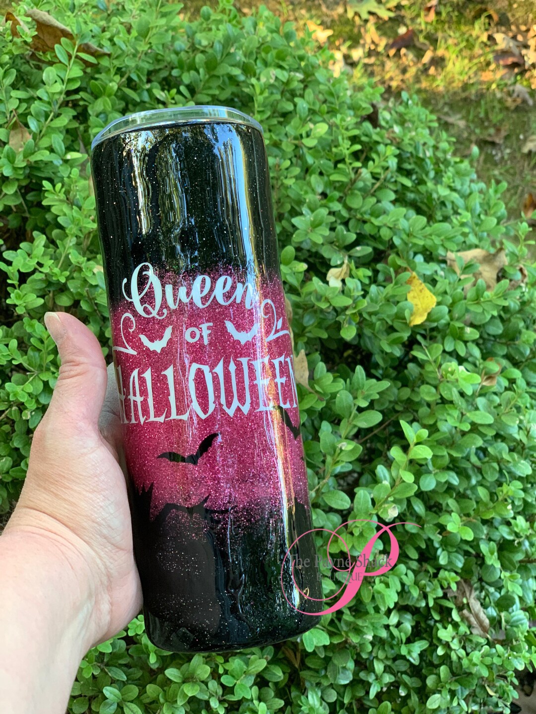 Queen of Halloween Glitter Tumbler Halloween Glitter Tumbler Etsy