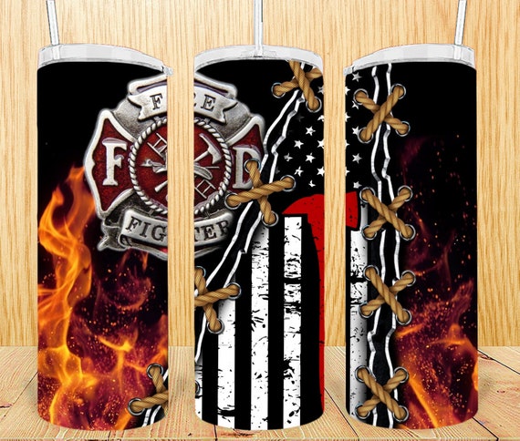 Firefighter Sublimated Tumbler No Epoxy!