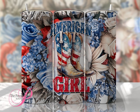 American Girl Sublimated Tumbler No Epoxy!