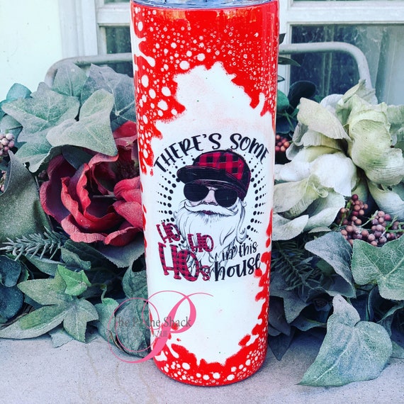 Christmas There’s Some Ho’s Glitter Tumbler, Personalized Glitter Tumbler