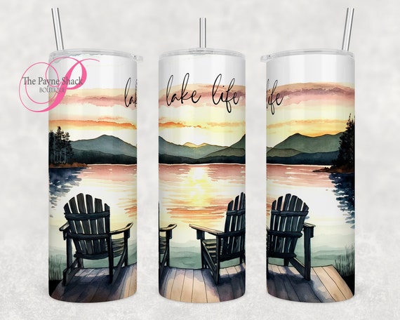 Lake Life Sublimated Tumbler No Epoxy!