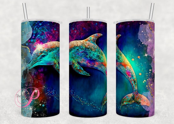 Dolphin Sublimated Tumbler No Epoxy!