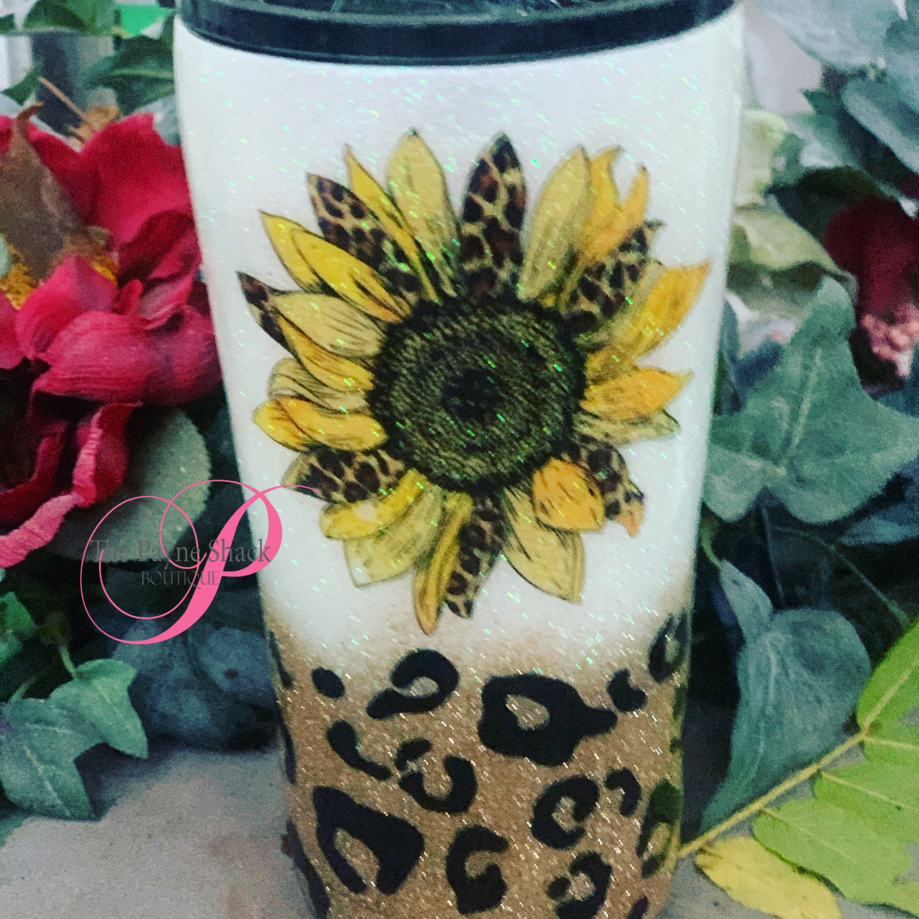 Moon and sunflower engraved Yeti – Vapor Artistry