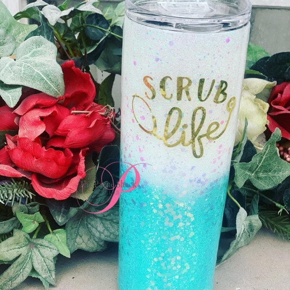 Nursing Glitter Tumbler, Personalized Glitter Tumbler, Nursing gift, Graduation Gift