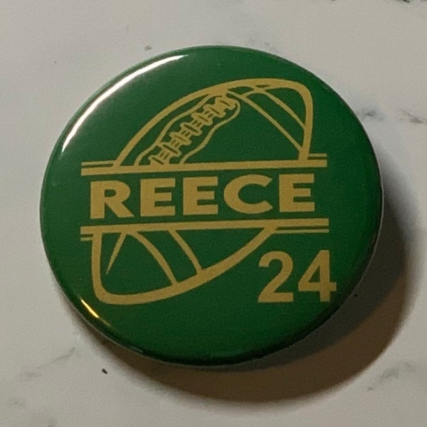 Personalized Football Button, Senior Night Magnet, Sports Pins