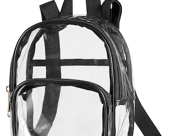 clear plastic mini backpack