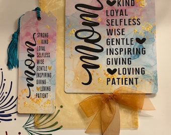 Mom Words of Affirmation Deluxe Fan and Bookmark Set