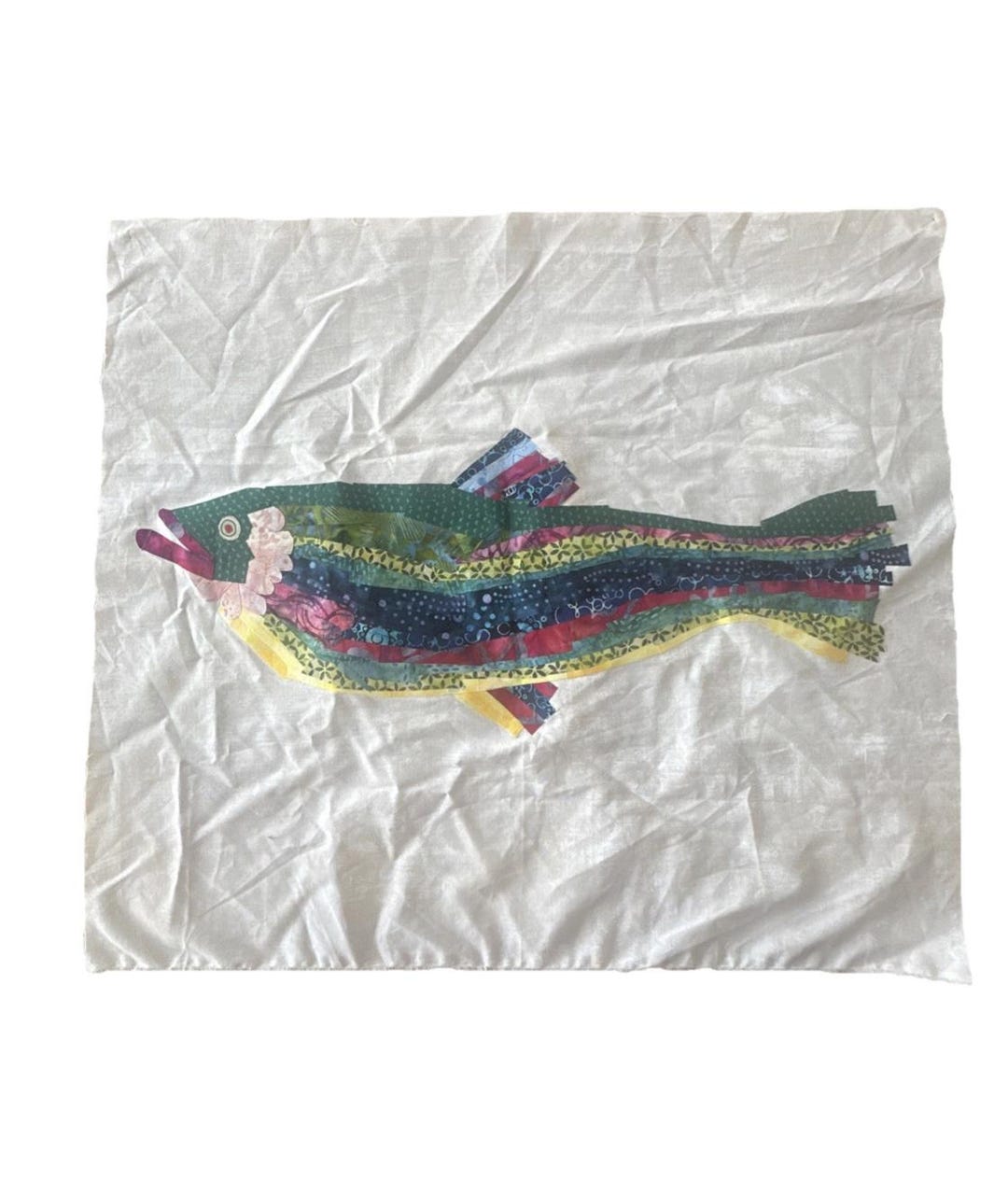 Patchwork Fish Design Patchwork Fish Applique: Hand-pieced Cotton Fabric Art, 24