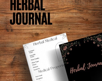 Diário de ervas, Diário de boticário digital, Páginas de estudo de fitoterapia, Planilhas de ervas, Caderno de exercícios botânicos, Caderno de ervas, Folhas de dicas de ervas