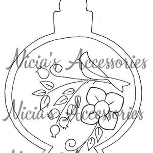 Patrón de abalorios en relieve PDF - Adorno navideño