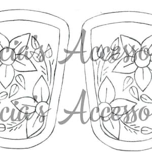 May include: A black and white line drawing of two floral designs. The designs are in the shape of a rectangle with rounded corners. The text "2021 JESSICA HERNANDEZ DESIGNS" is on the left side of the image and the text "2021 JESSICA HERNANDEZ DESIGNS" is on the right side of the image.