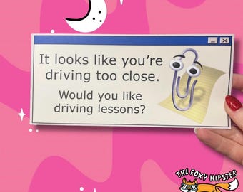 Clippy Bumper Sticker | Waterbottle Sticker | Laptop Sticker | 90's Nostalgia