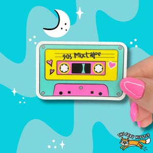 90’s Mix Tape Vinyl Sticker | Waterbottle Sticker | Laptop Sticker | 90&#39;s Nostalgia