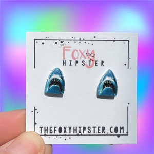 Shark Stud Earrings Gift Idea